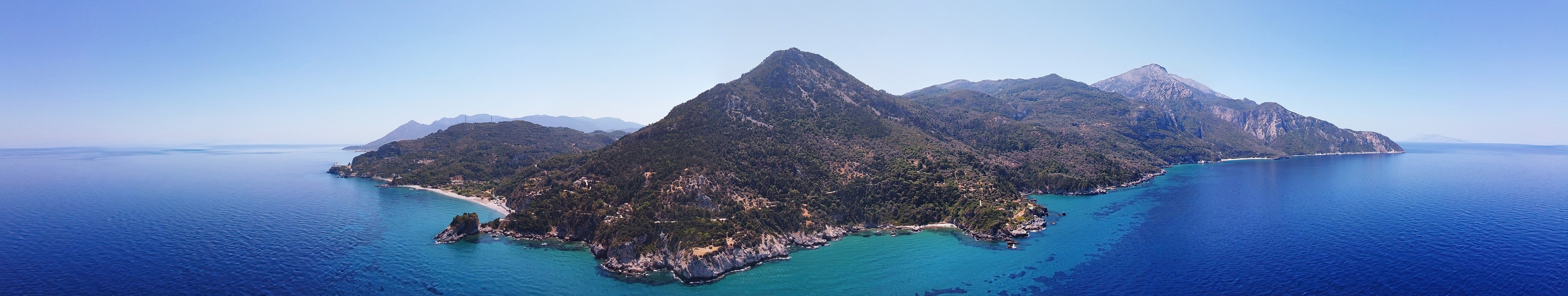 Panoramablick auf die Ägäis bei Samos